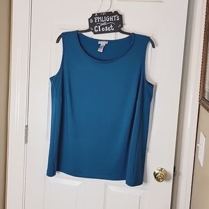 Like New Catherines Rich Teal Blue Sleeveless Tank Top 1X